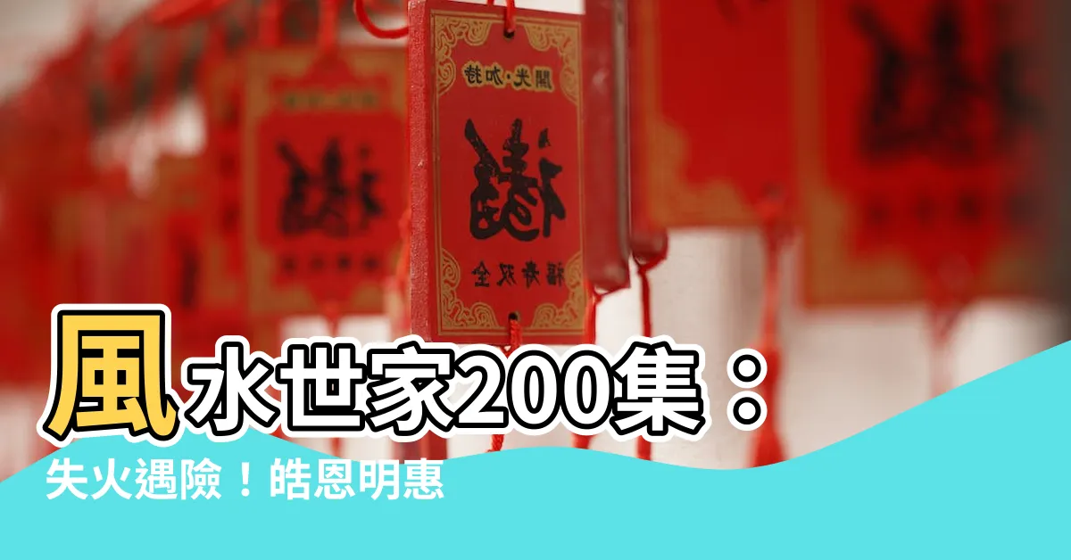 【風水世家200】風水世家200集：失火遇險！皓恩明惠感人重逢，見證愛情奇蹟