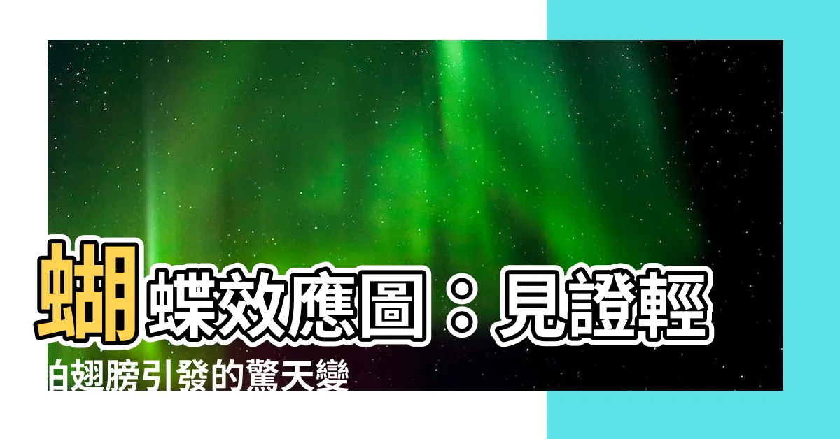 【蝴蝶效應圖】蝴蝶效應圖：見證輕拍翅膀引發的驚天變化！
