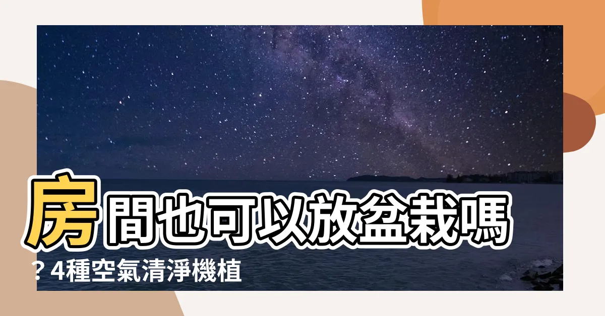 【房間可以放盆栽嗎】房間也可以放盆栽嗎？4種空氣清淨機植物助你一夜好眠！