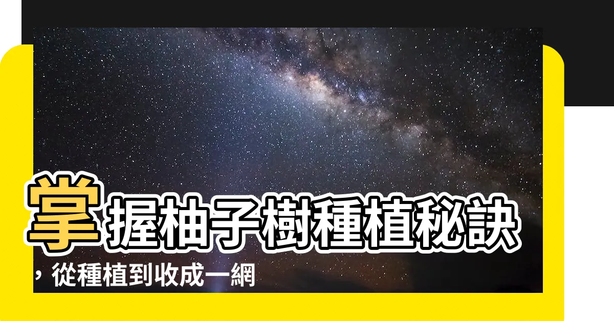 【柚子樹種植】掌握柚子樹種植秘訣，從種植到收成一網打盡！