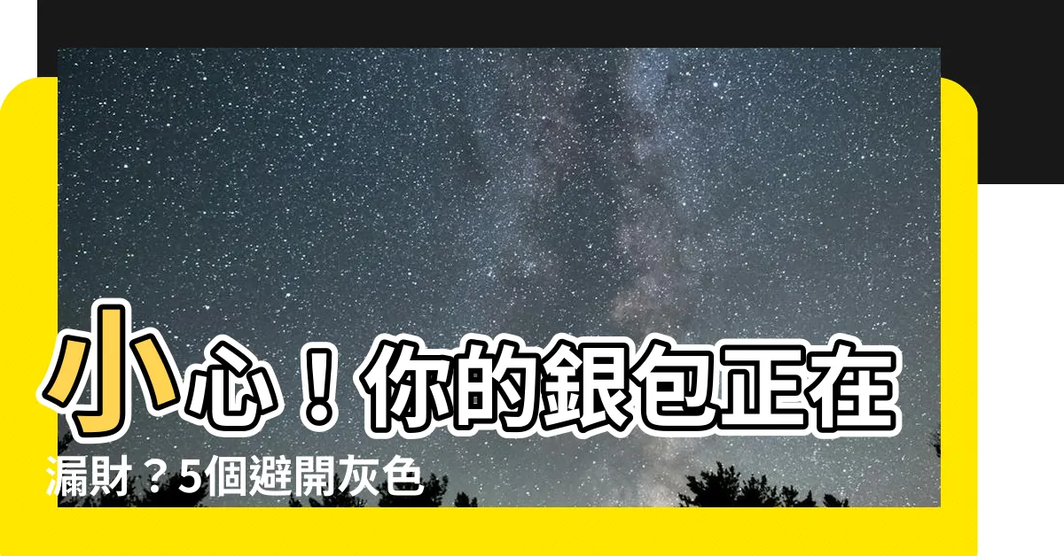 【錢包顏色灰色】小心！你的銀包正在漏財？5個避開灰色錢包招致破財的超強招財法