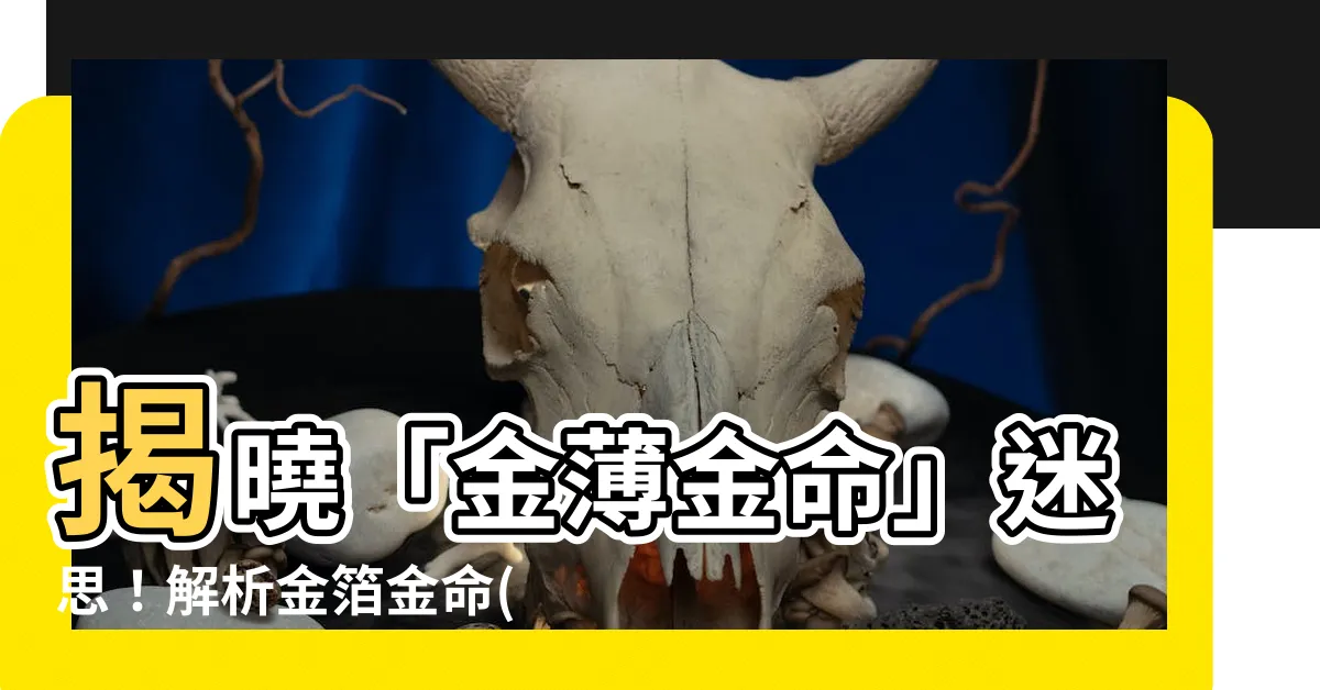 【金薄金命】揭曉「金薄金命」迷思！解析金箔金命(算命術語)的奧秘