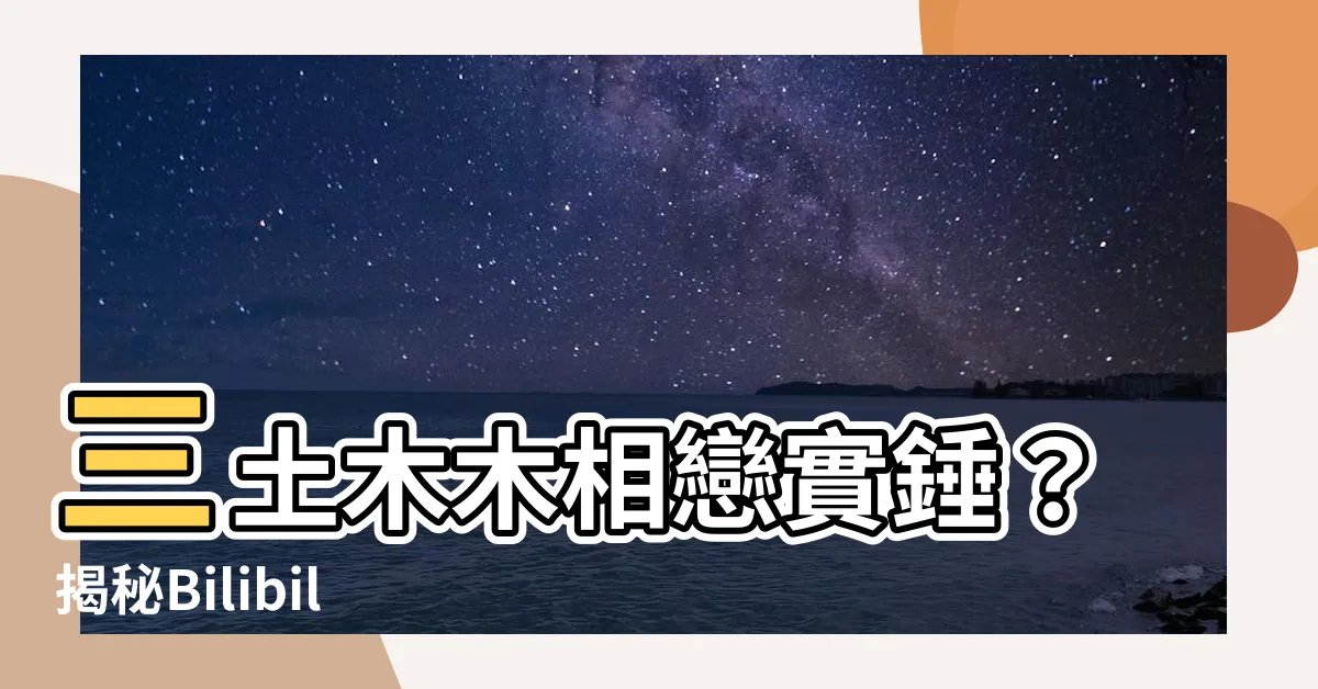 【三土 木木】三土木木相戀實錘？揭秘Bilibili神秘情侶的真面目！