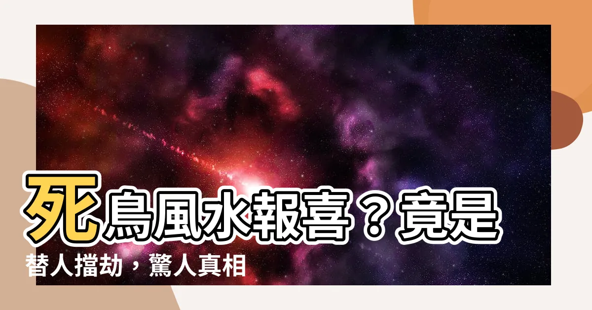 【死鳥風水】死鳥風水報喜？竟是替人擋劫，驚人真相不可不知！