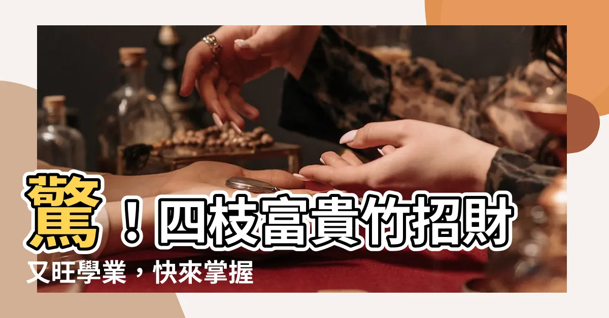【四枝富貴竹】驚！四枝富貴竹招財又旺學業，快來掌握擺放秘訣