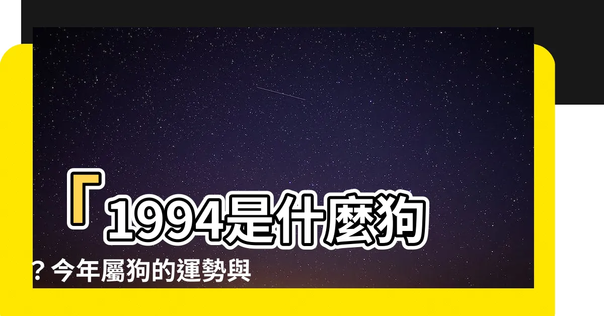 【1994是什麼狗】「1994是什麼狗？今年屬狗的運勢與命格」