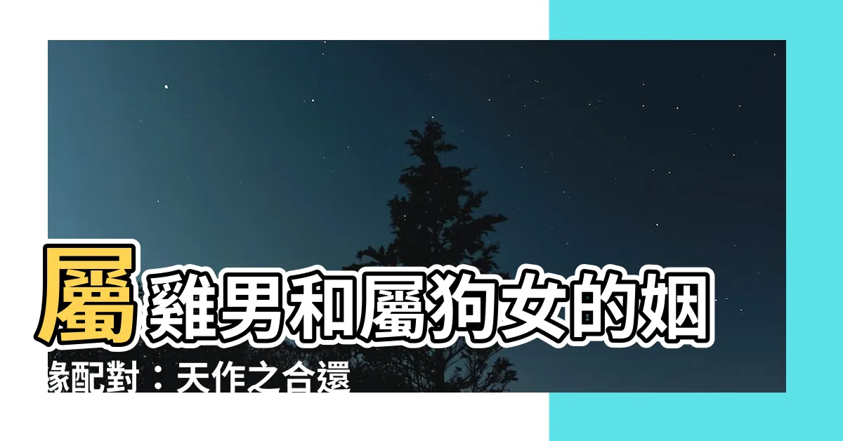 【屬雞男屬狗女】屬雞男和屬狗女的姻緣配對：天作之合還是緣分淺薄？