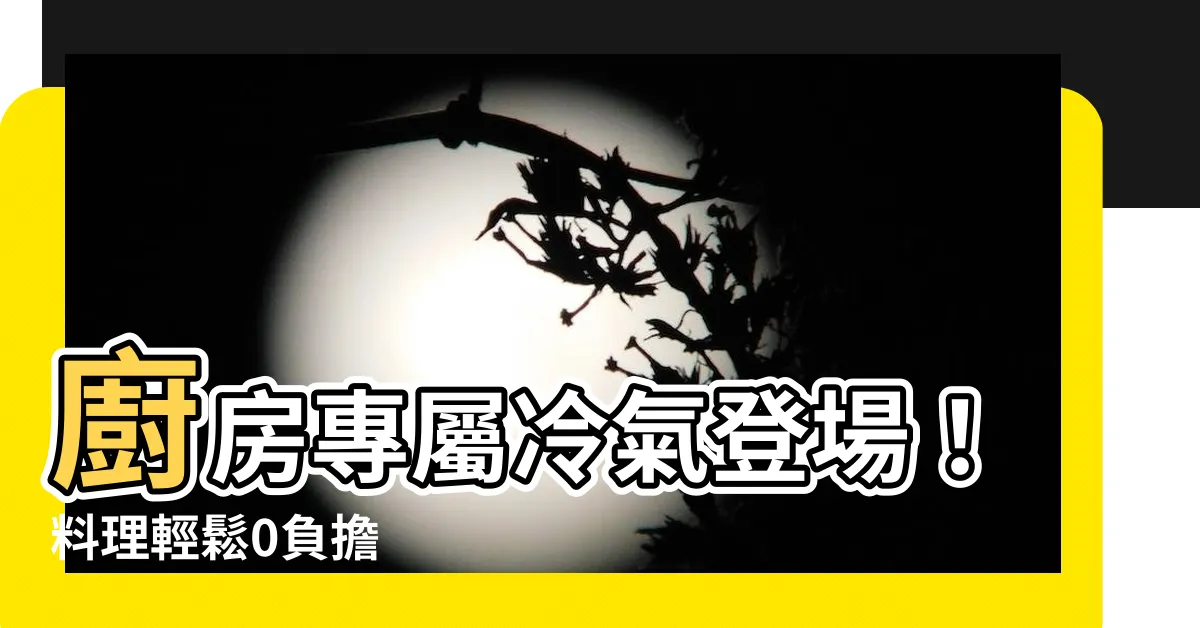 【廚房冷氣】廚房專屬冷氣登場！料理輕鬆0負擔