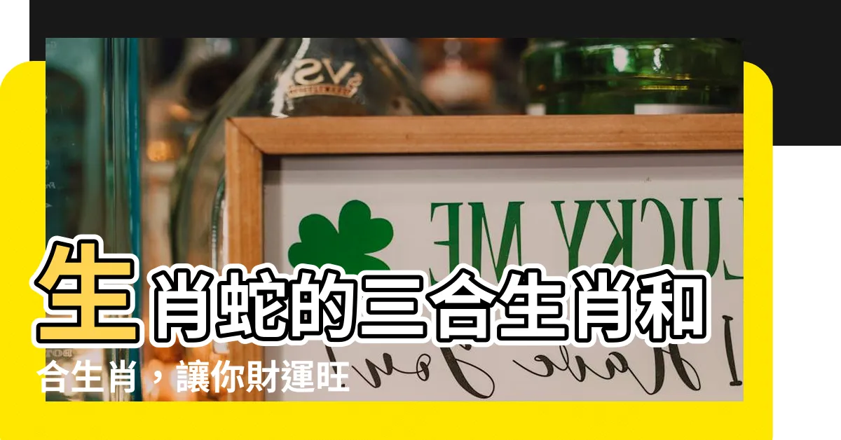 【生肖蛇 三合】生肖蛇的三合生肖和合生肖，讓你財運旺旺來