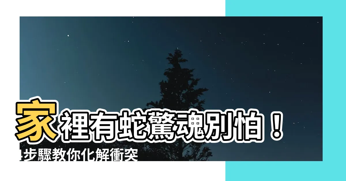 【家裡有蛇】家裡有蛇驚魂別怕！4步驟教你化解衝突，安穩度過蛇難關