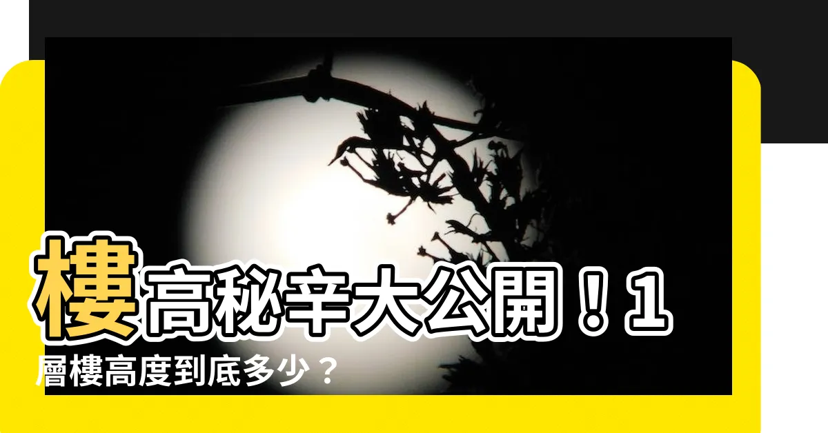 【1層樓高度】樓高秘辛大公開！1層樓高度到底多少？