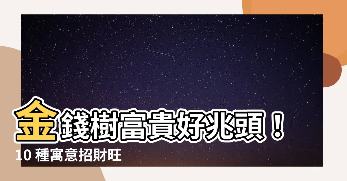 【金錢樹寓意】金錢樹富貴好兆頭！10 種寓意招財旺運的植物推薦