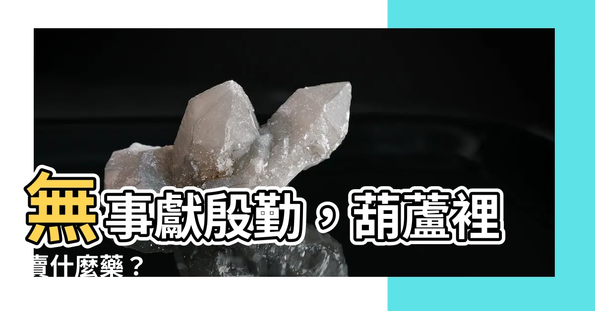 【無事獻殷勤意思】無事獻殷勤，葫蘆裡賣什麼藥？