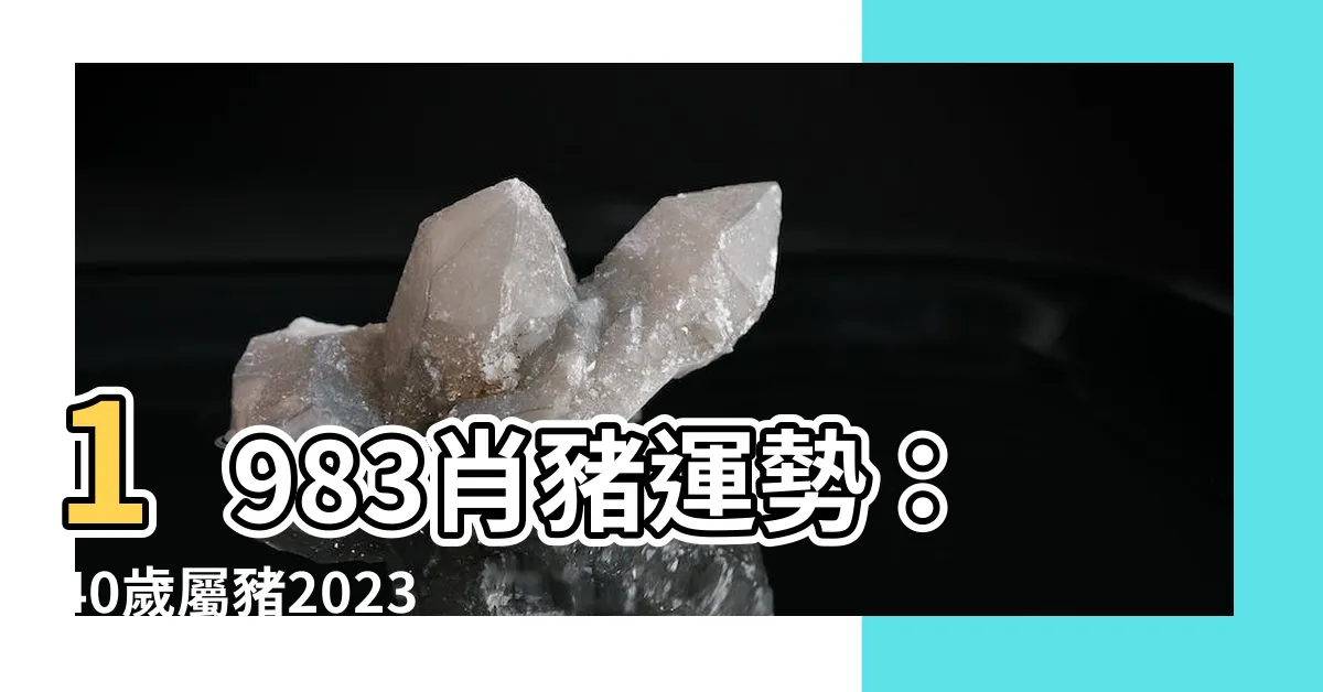 【1983生肖】1983肖豬運勢：40歲屬豬2023年運程如何？