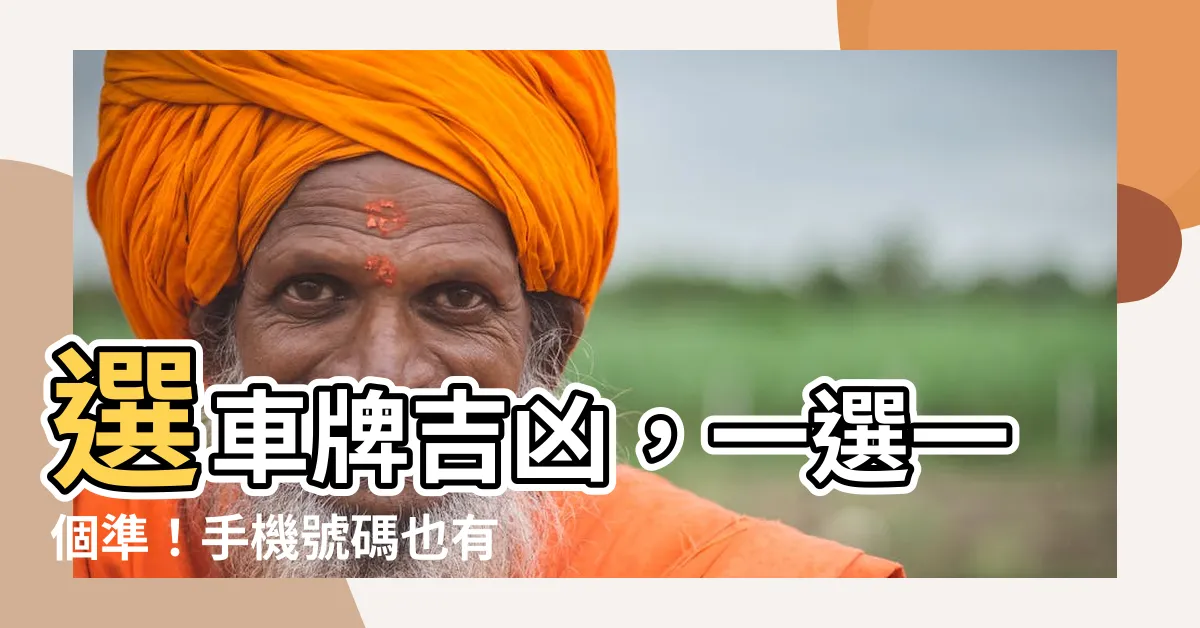 【選車牌 吉凶】選車牌吉凶，一選一個準！手機號碼也有玄機，快來揭曉！
