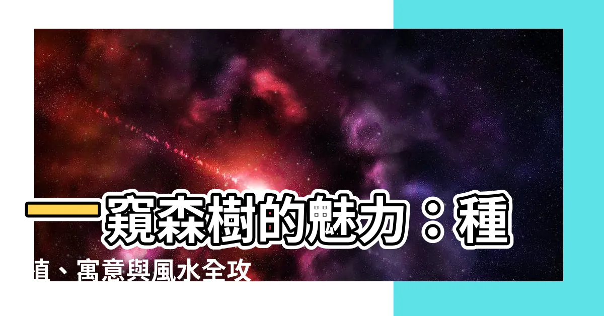 【森樹種植】一窺森樹的魅力：種植、寓意與風水全攻略