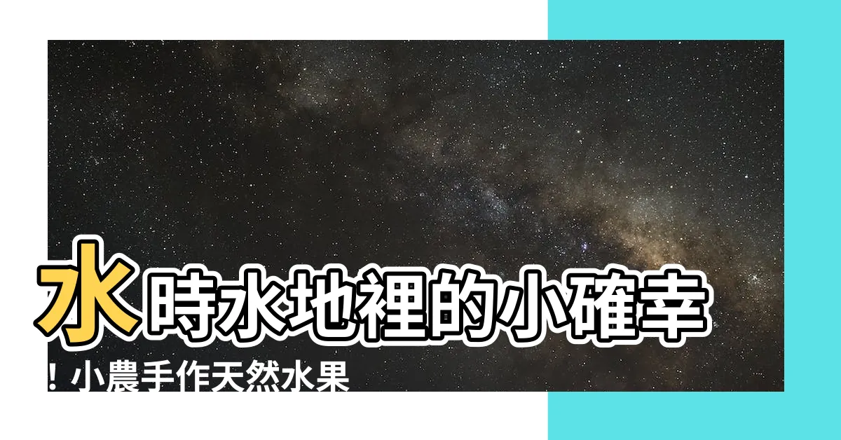【水時水地】水時水地裡的小確幸！小農手作天然水果乾，健康又美味