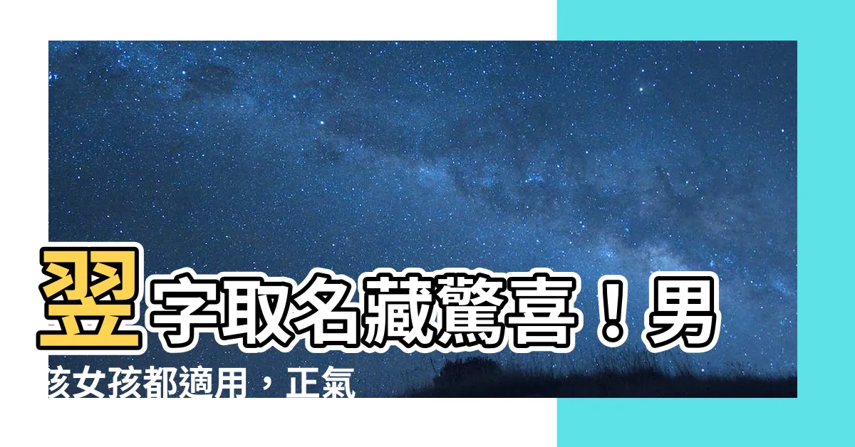 【翌名字意思】翌字取名藏驚喜！男孩女孩都適用，正氣凜然大器不凡
