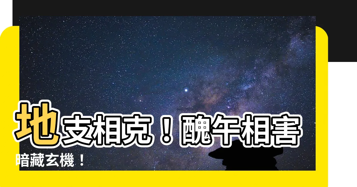 【醜午】地支相剋！醜午相害暗藏玄機！