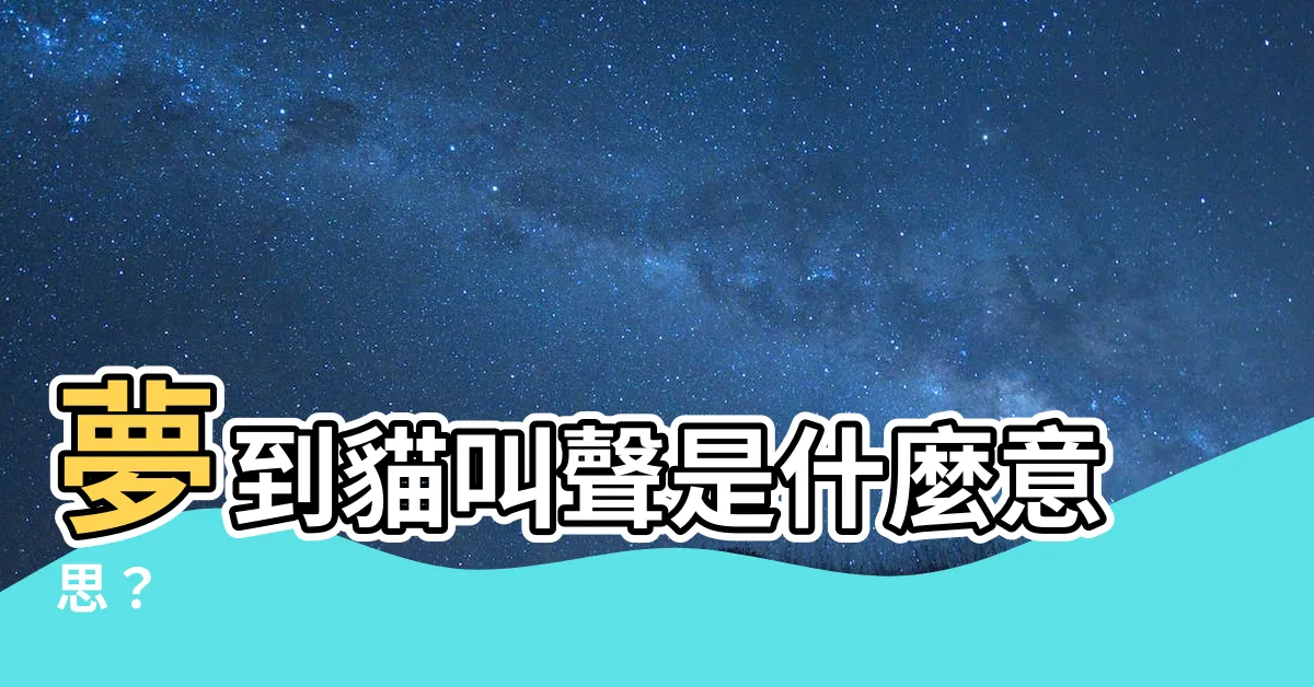 【夢到貓叫聲】夢到貓叫聲是什麼意思？