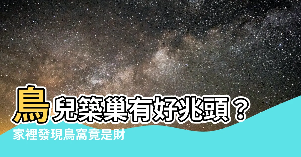【家裡有鳥築巢】鳥兒築巢有好兆頭？家裡發現鳥窩竟是財運來臨的徵兆！