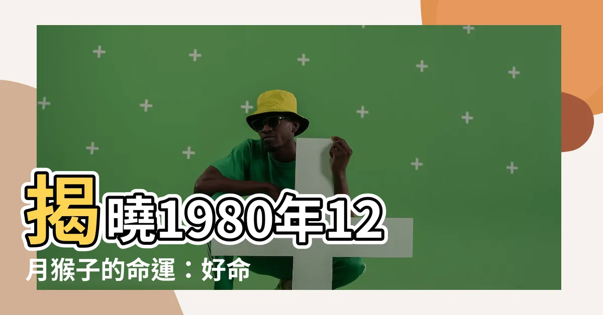 【1980年12月】揭曉1980年12月猴子的命運：好命有福？