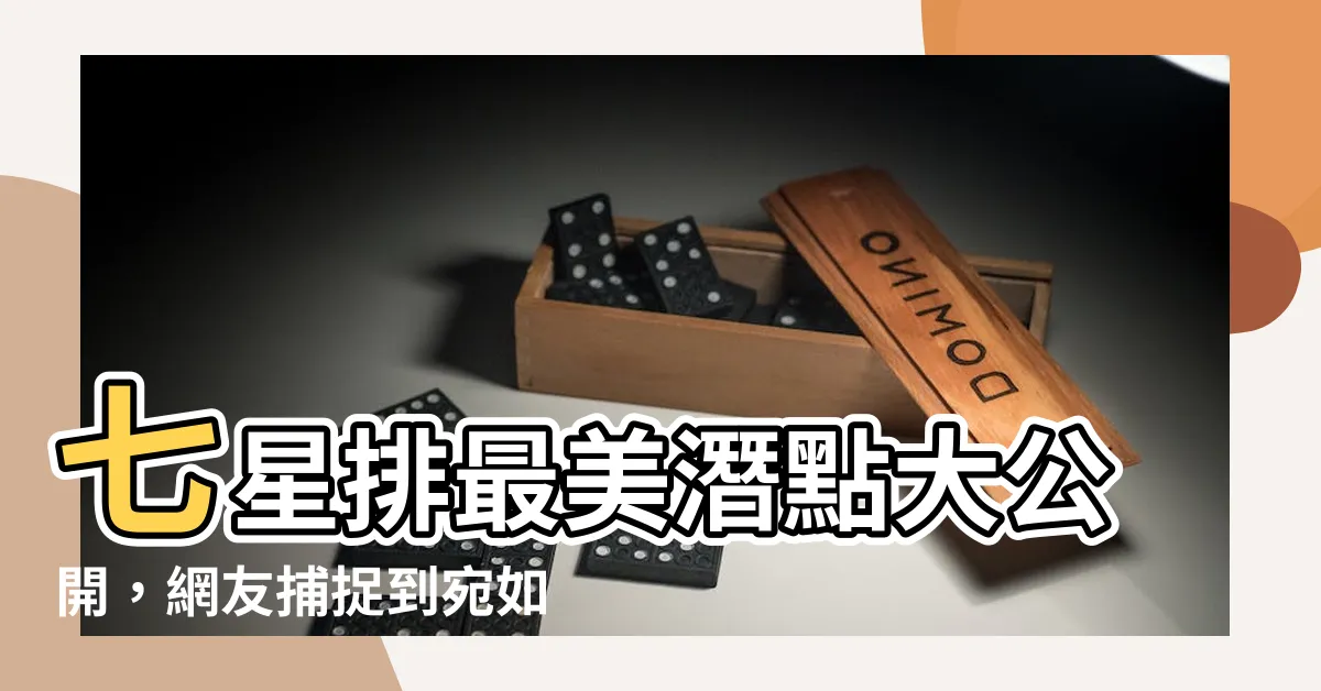 【七星排】七星排最美潛點大公開，網友捕捉到宛如電影般的海底秘境！
