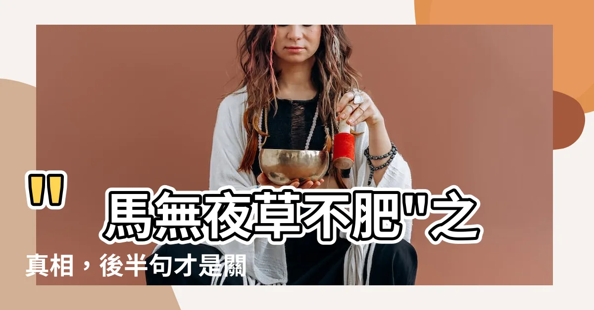 【馬無夜草不肥】"馬無夜草不肥"之真相，後半句才是關鍵！
