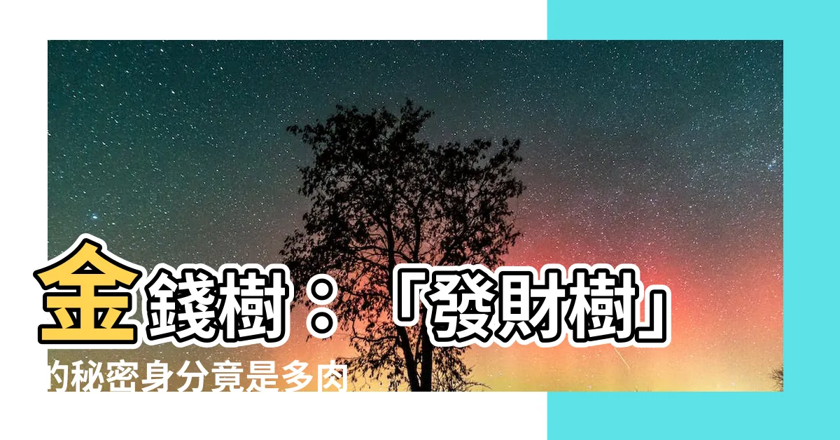 【金銭樹】金錢樹：「發財樹」的秘密身分竟是多肉植物！