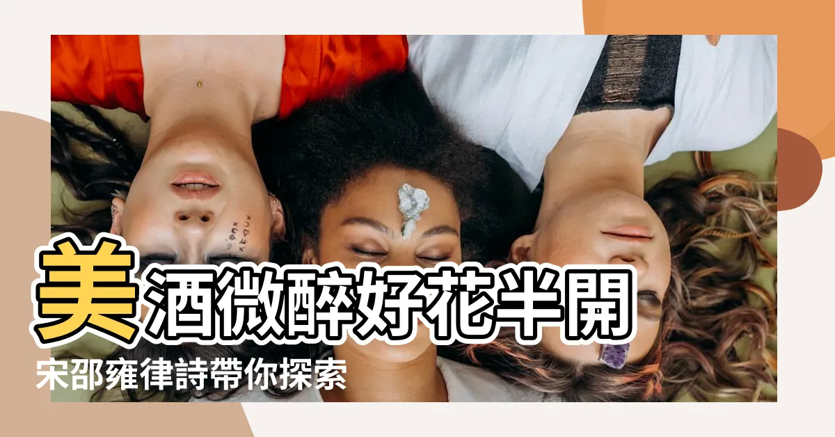 【美酒飲教微醉後 好花看到半開時】美酒微醉好花半開 宋邵雍律詩帶你探索美好的境界