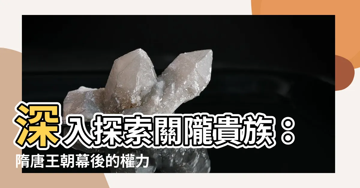 【關隴貴族】深入探索關隴貴族：隋唐王朝幕後的權力巨頭