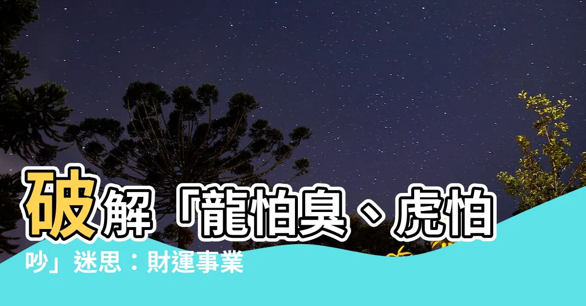 【龍怕吵 虎怕臭】破解「龍怕臭、虎怕吵」迷思：財運事業一把罩！