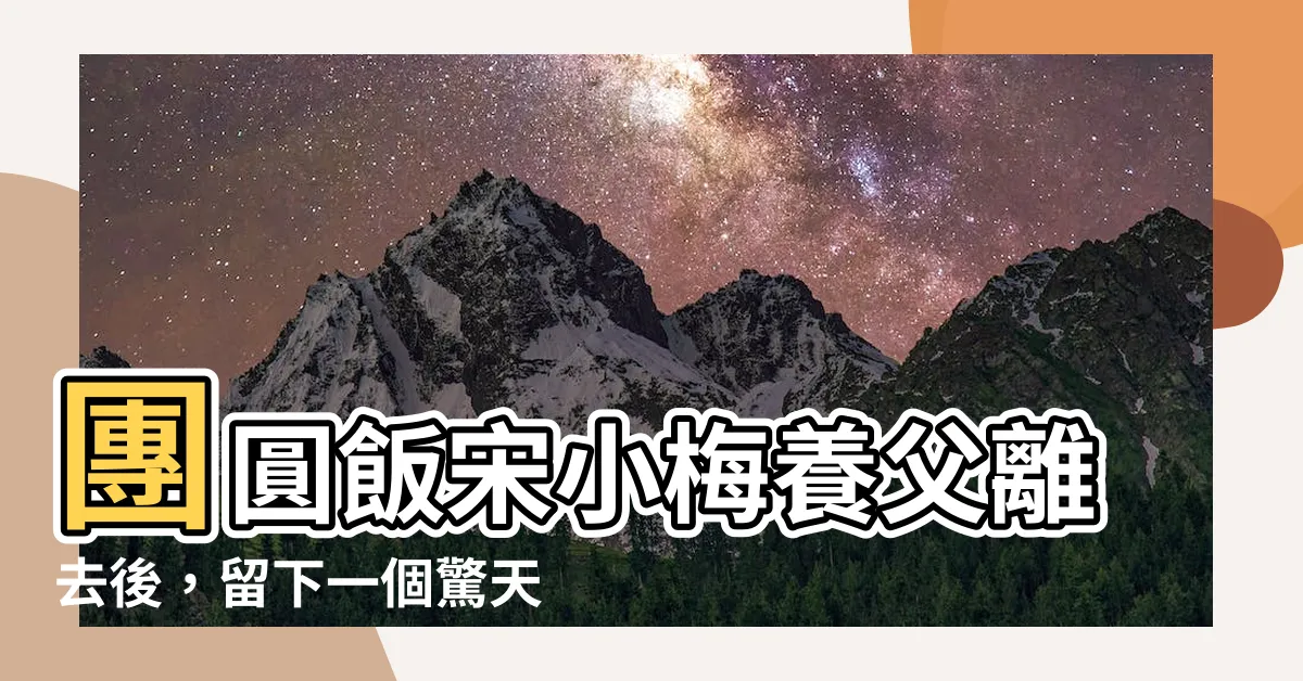 【團圓飯宋小梅】團圓飯宋小梅養父離去後，留下一個驚天秘密！