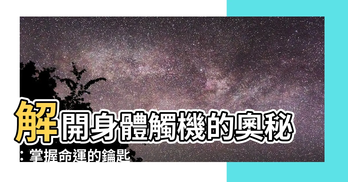 【觸機法】解開身體觸機的奧秘：掌握命運的鑰匙