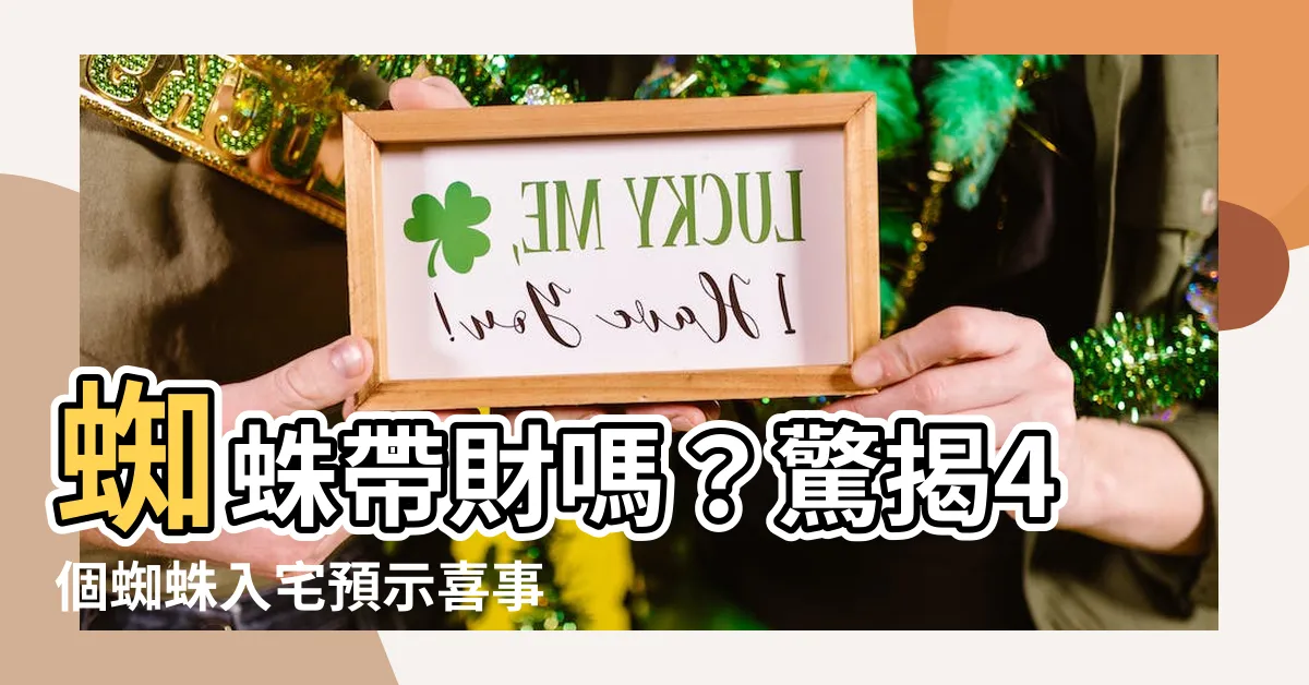 【蜘蛛帶財嗎】蜘蛛帶財嗎？驚揭4個蜘蛛入宅預示喜事連連的靈異徵兆！