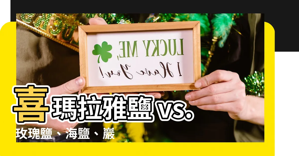 【喜馬拉雅鹽】喜瑪拉雅鹽 vs. 玫瑰鹽、海鹽、巖鹽：哪款食用鹽最健康？