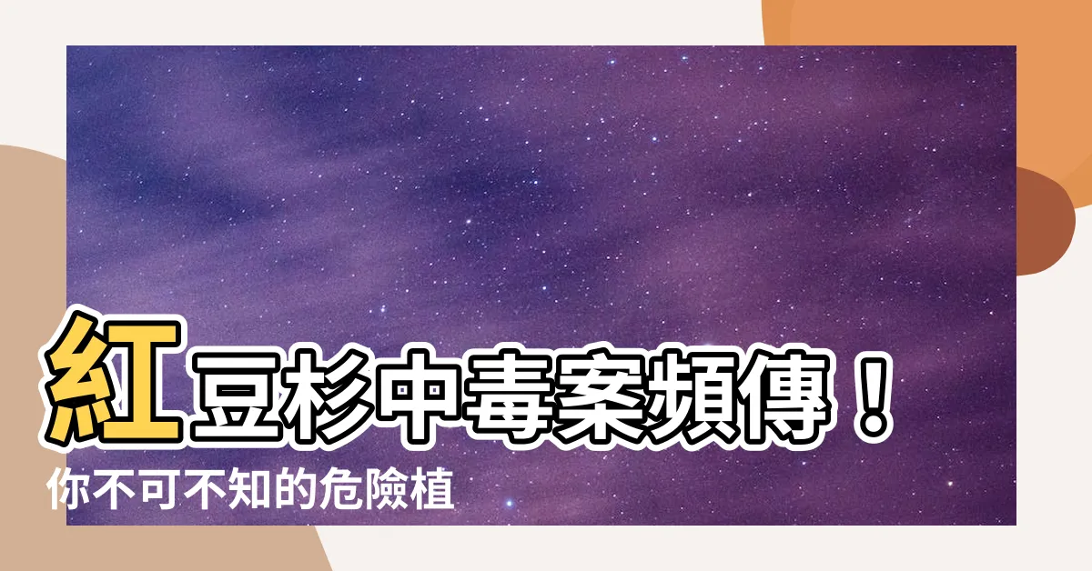 【紅豆杉】紅豆杉中毒案頻傳！你不可不知的危險植物