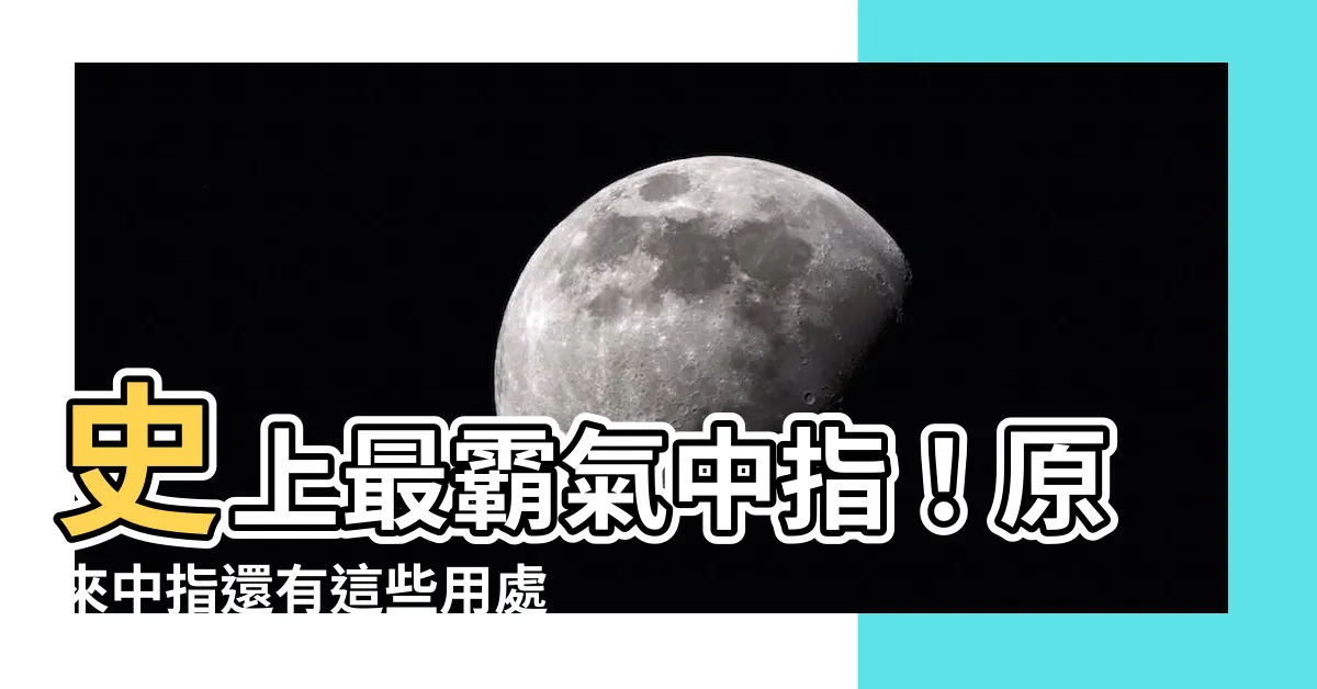 【霸氣中指】史上最霸氣中指！原來中指還有這些用處！