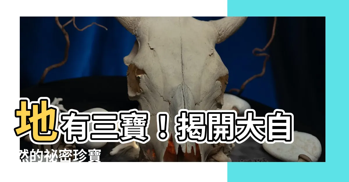 【地有三寶】地有三寶！揭開大自然的秘密珍寶