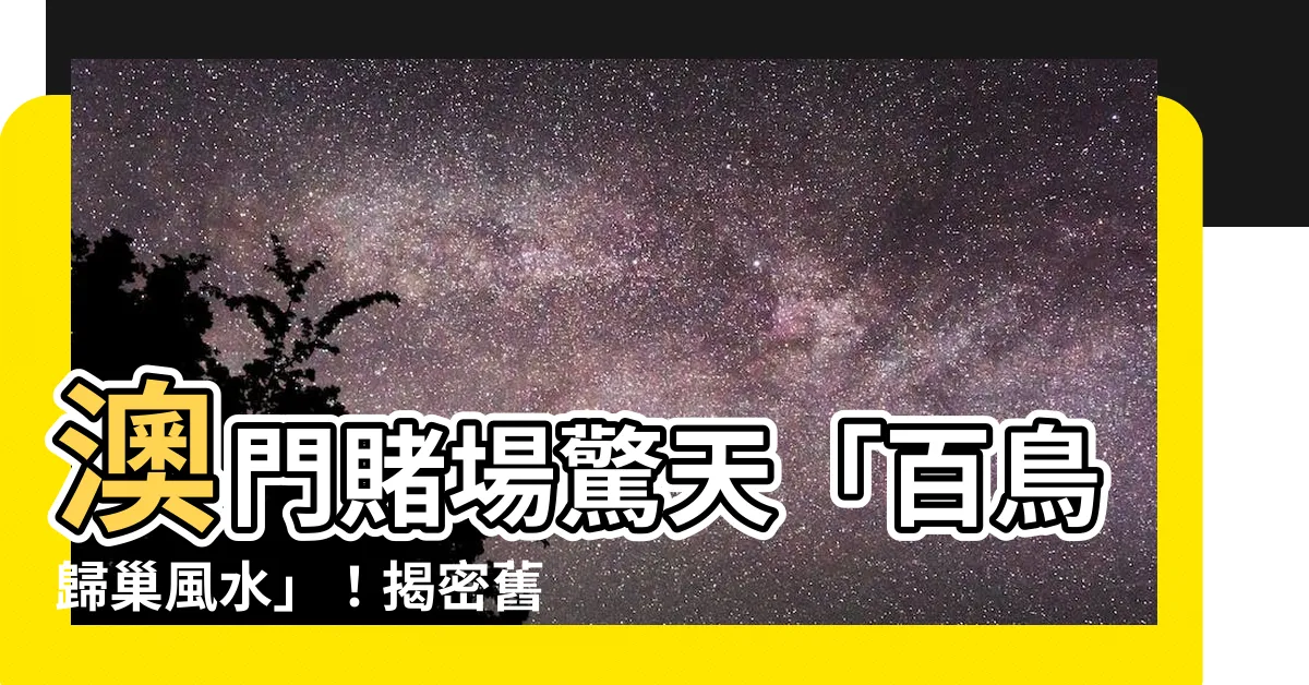 【百鳥歸巢風水】澳門賭場驚天「百鳥歸巢風水」！揭密舊葡京的斬財吸金佈局