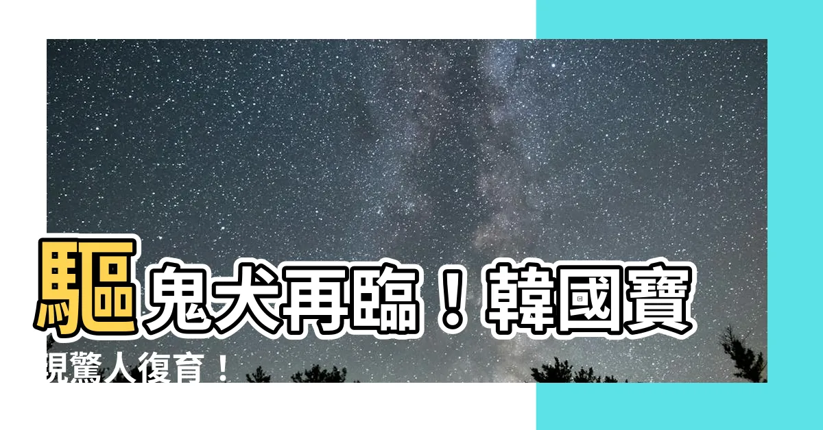 【驅鬼犬】驅鬼犬再臨！韓國寶現驚人復育！
