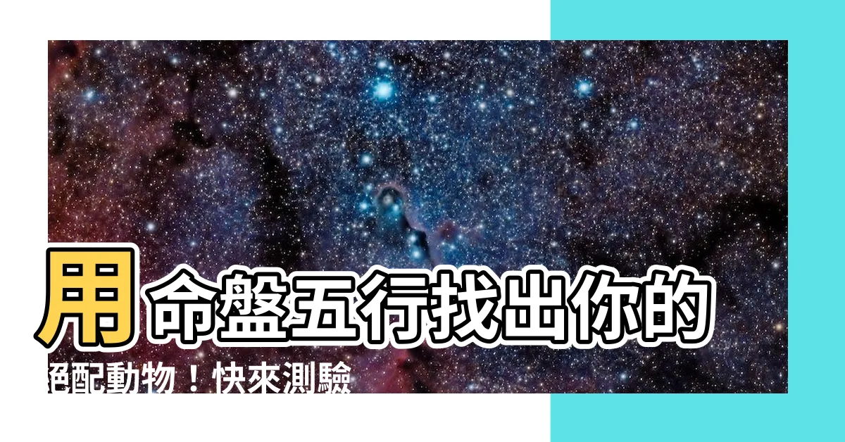 【五行 動物】用命盤五行找出你的絕配動物！快來測驗你的寵物緣分