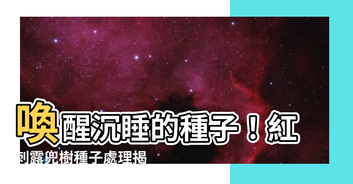 【紅刺露兜樹種子處理】喚醒沉睡的種子！紅刺露兜樹種子處理揭秘