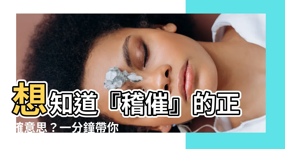 【稽催意思】想知道『稽催』的正確意思？一分鐘帶你認識！