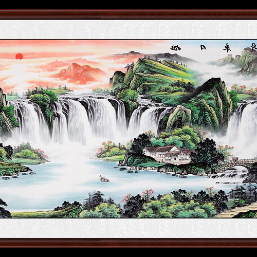 1、招財最流行的山水畫風水畫有哪些?