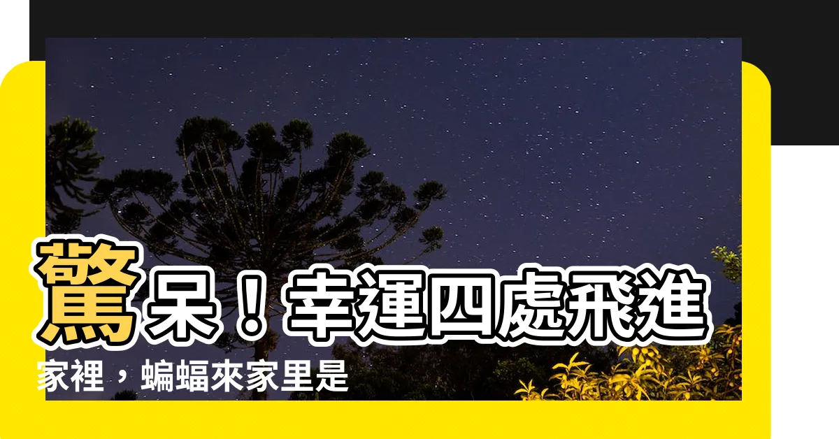 【蝙蝠來家裏是什麼意思】驚呆！幸運四處飛進家裡，蝙蝠來家裏是什麼意思，你知道嗎？