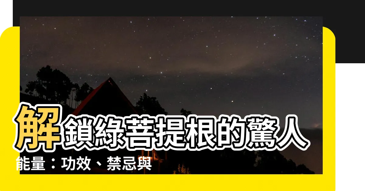 【綠菩提根功效】解鎖綠菩提根的驚人能量：功效、禁忌與美好寓意