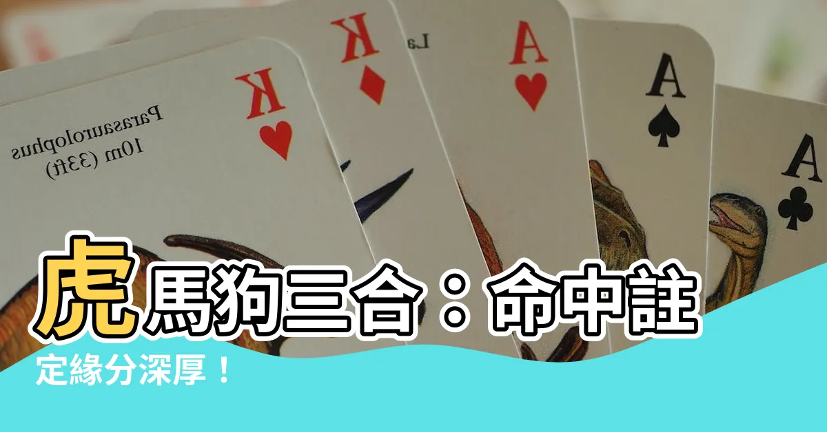【虎馬狗】虎馬狗三合：命中註定緣分深厚！