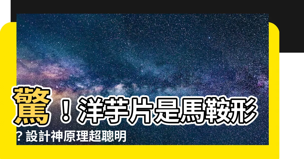 【馬鞍形】驚！洋芋片是馬鞍形？設計神原理超聰明