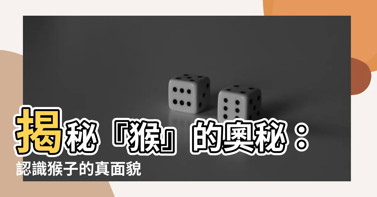 【猴字】揭秘『猴』的奧秘：認識猴子的真面貌